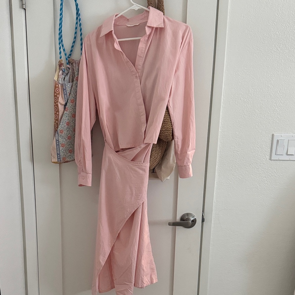 Korean brand Soft Pink Wrap Dress